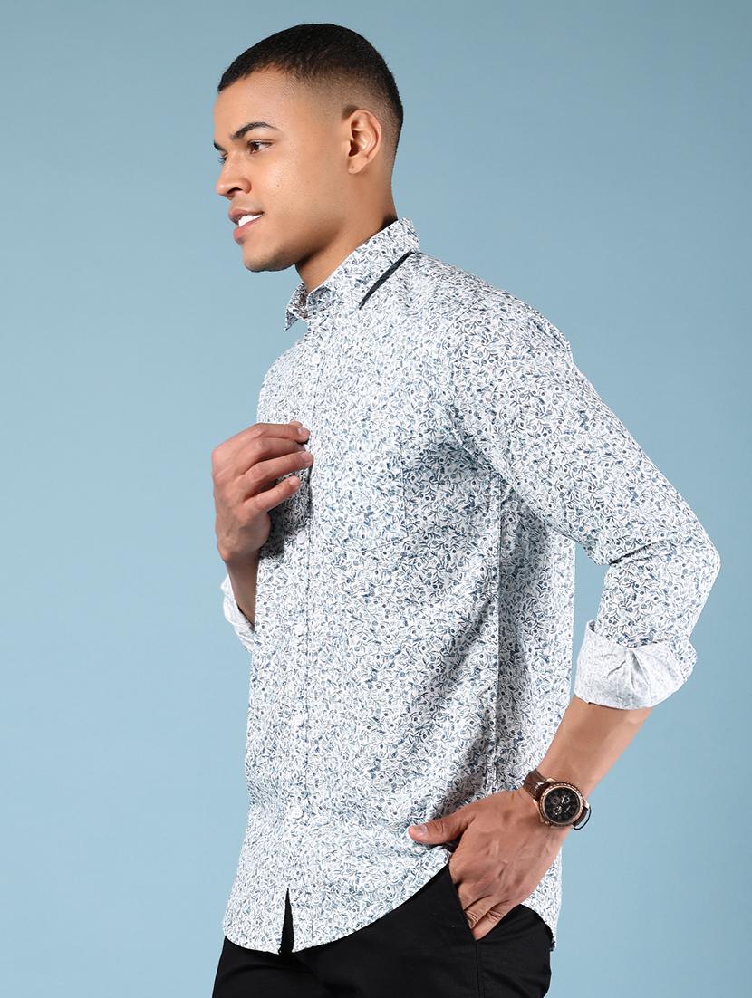 men printed long sleeve regular fit casual shirt - 21907678 - Standard Image - 2