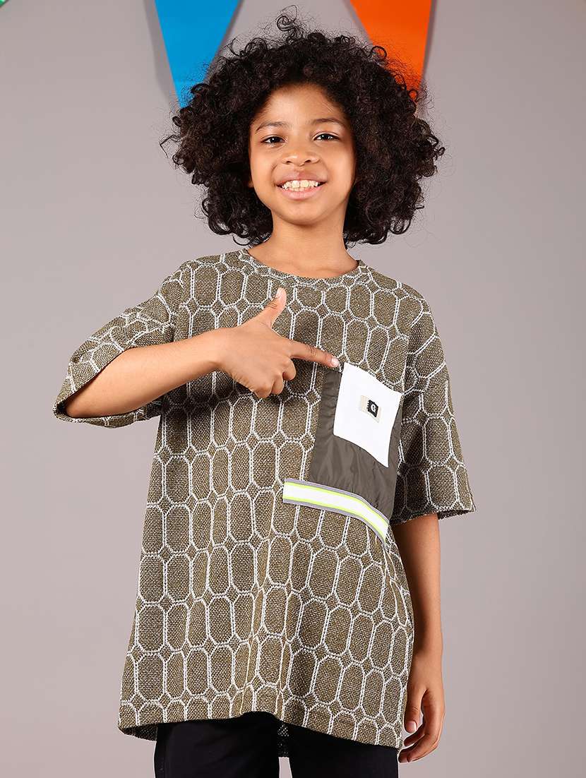 boys self design short sleeve casual t-shirt - 21907684 -  Standard Image - 2