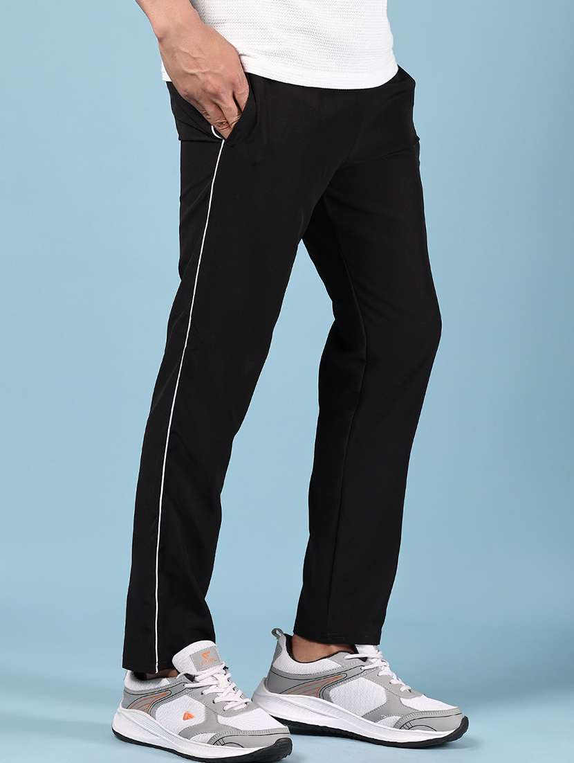 men solid mid rise full length track pant - 21907719 -  Standard Image - 2
