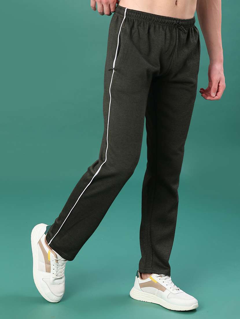 Men Solid Mid Rise Full Length Track Pant - 21908017 -  Standard Image - 2