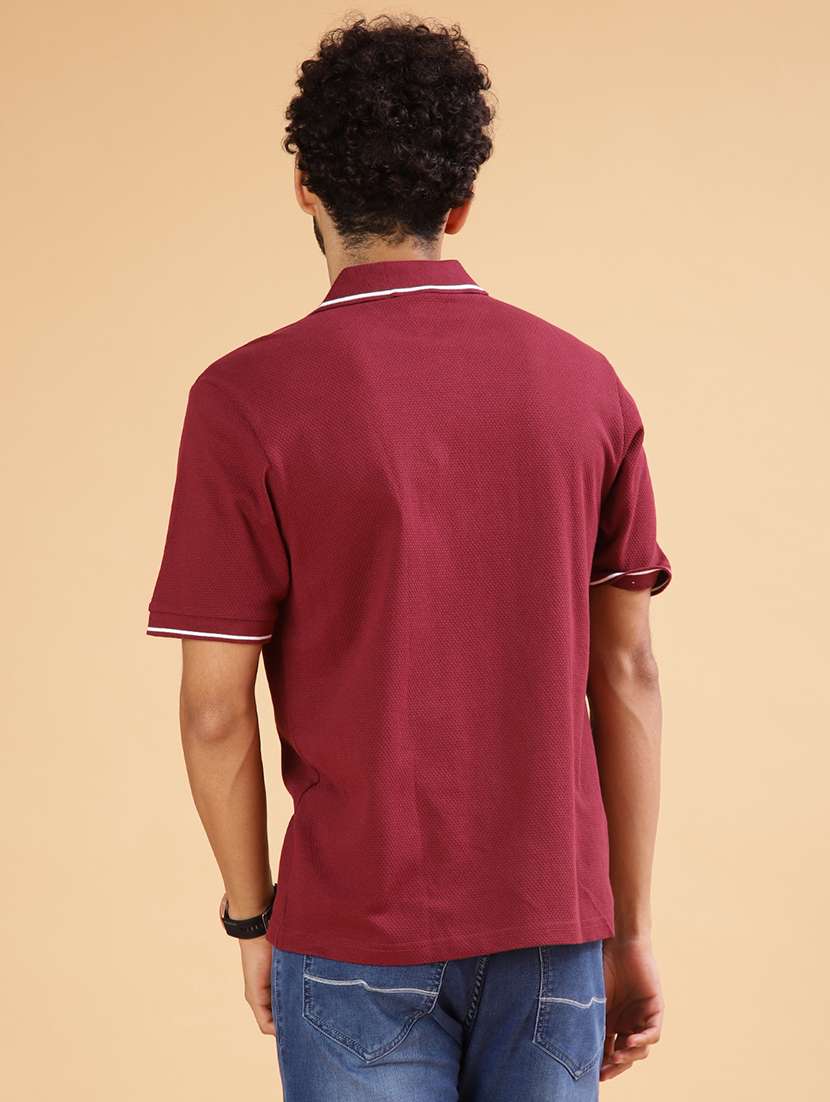 men solid short sleeve regular fit polo t-shirt - 21908033 - Standard Image - 2