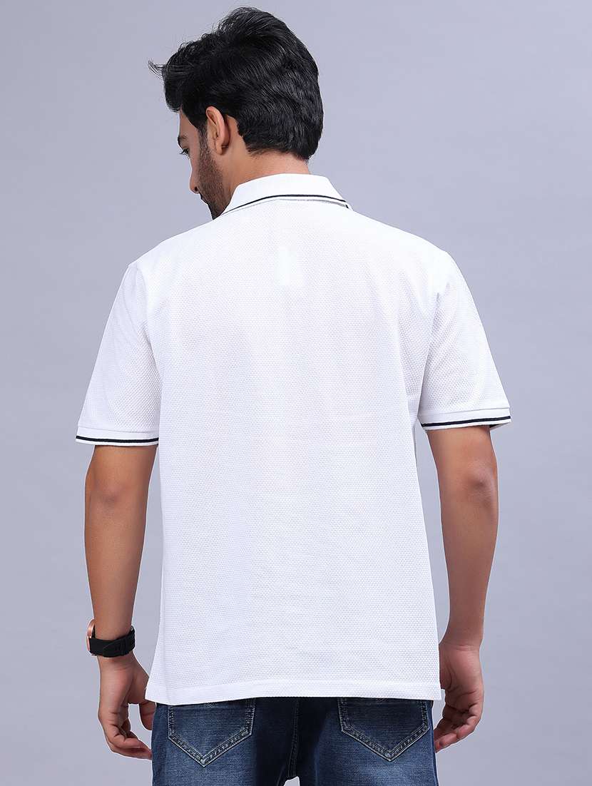 men solid short sleeve regular fit polo t-shirt - 21908034 - Standard Image - 2