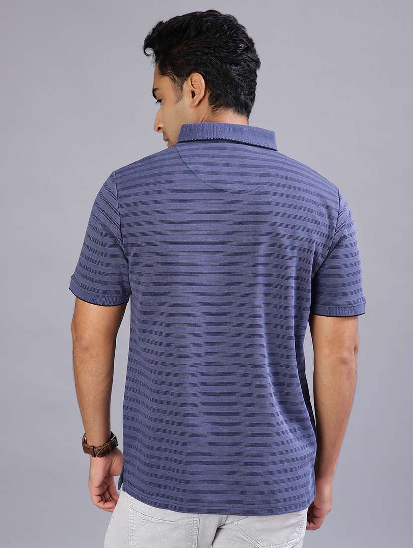 men striped short sleeve regular fit polo t-shirt - 21908048 -  Standard Image - 2