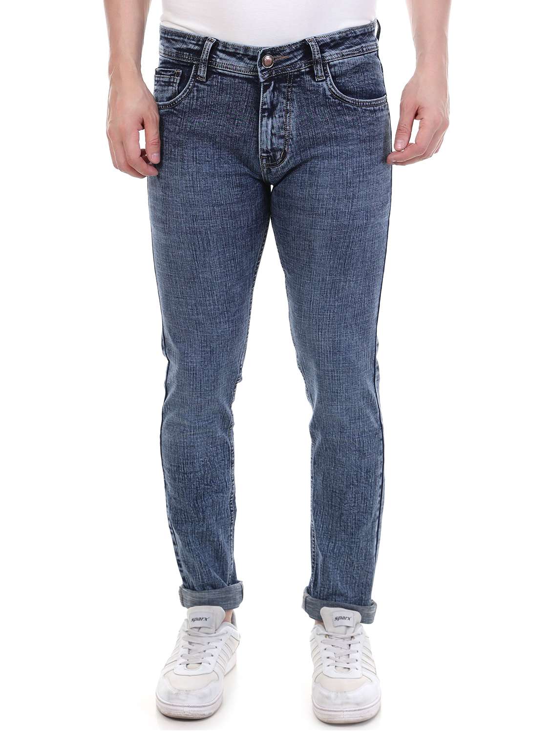 men blue mid rise slim fit denim jean - 21908112 - Zoom Image - 0