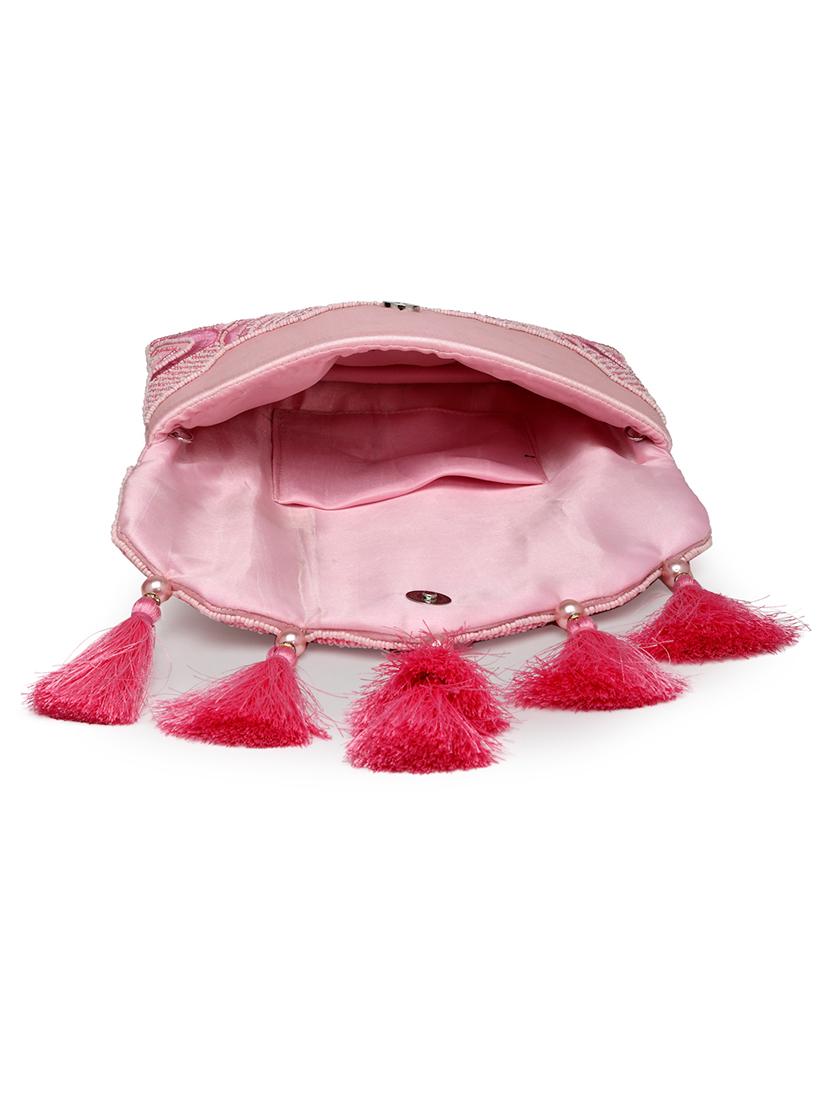 women pink embellished sling bag - 21908157 - Standard Image - 2