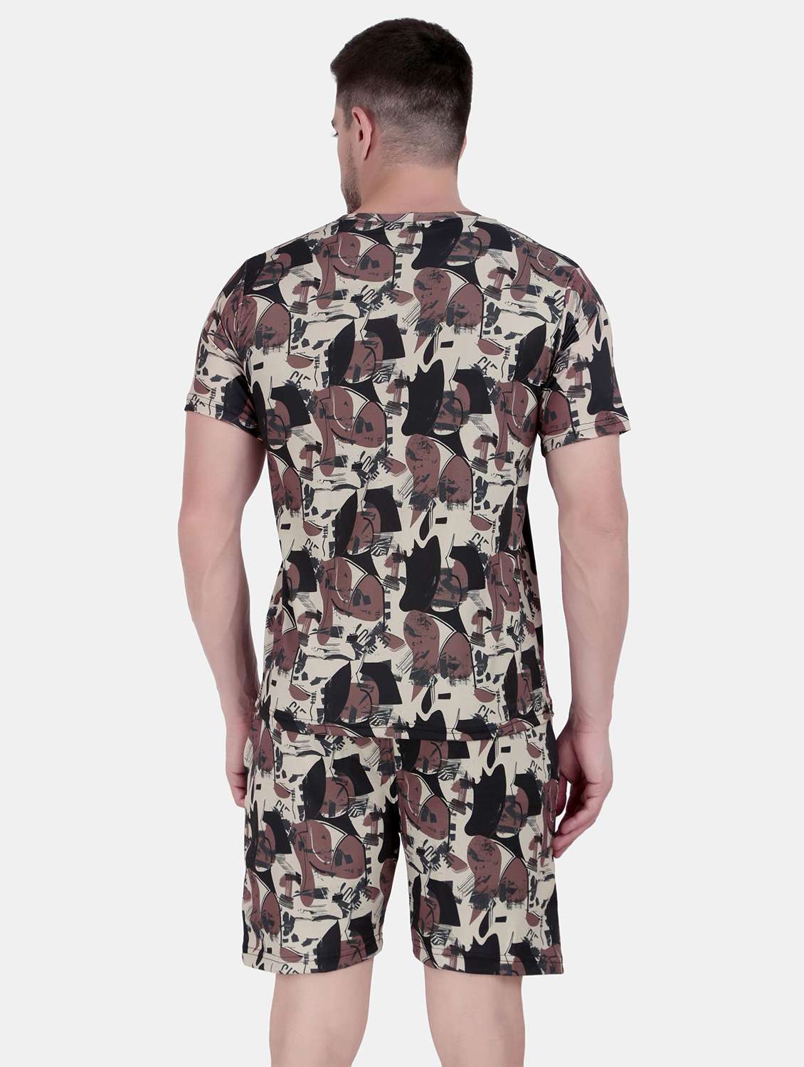 men printed short sleeve co-ord set - 21908167 -  Standard Image - 2