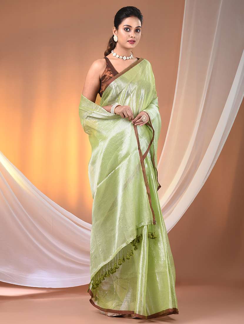 women solid casual wear saree with blouse - 21908333 -  Standard Image - 2