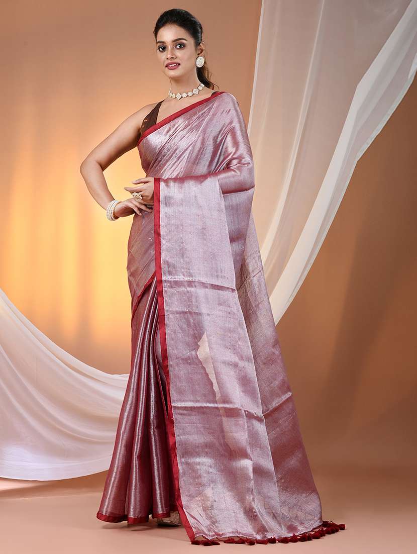women solid casual wear saree with blouse