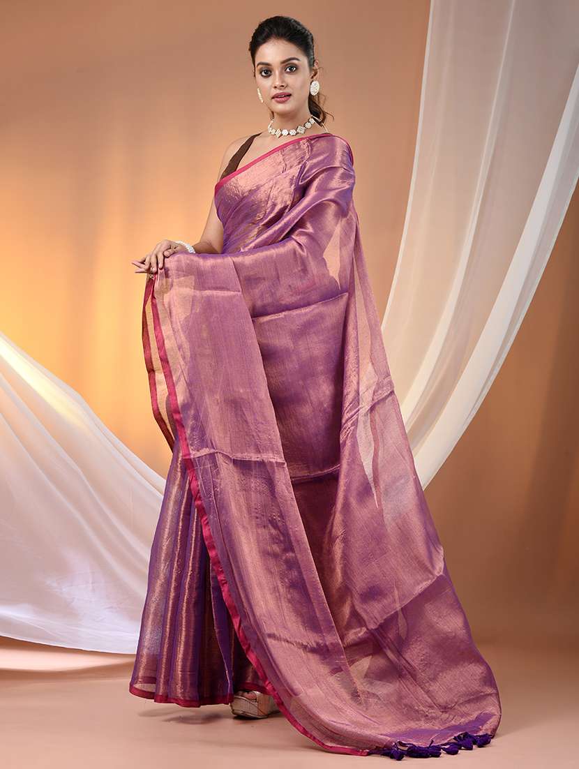 women solid casual wear saree with blouse - 21908342 -  Standard Image - 2