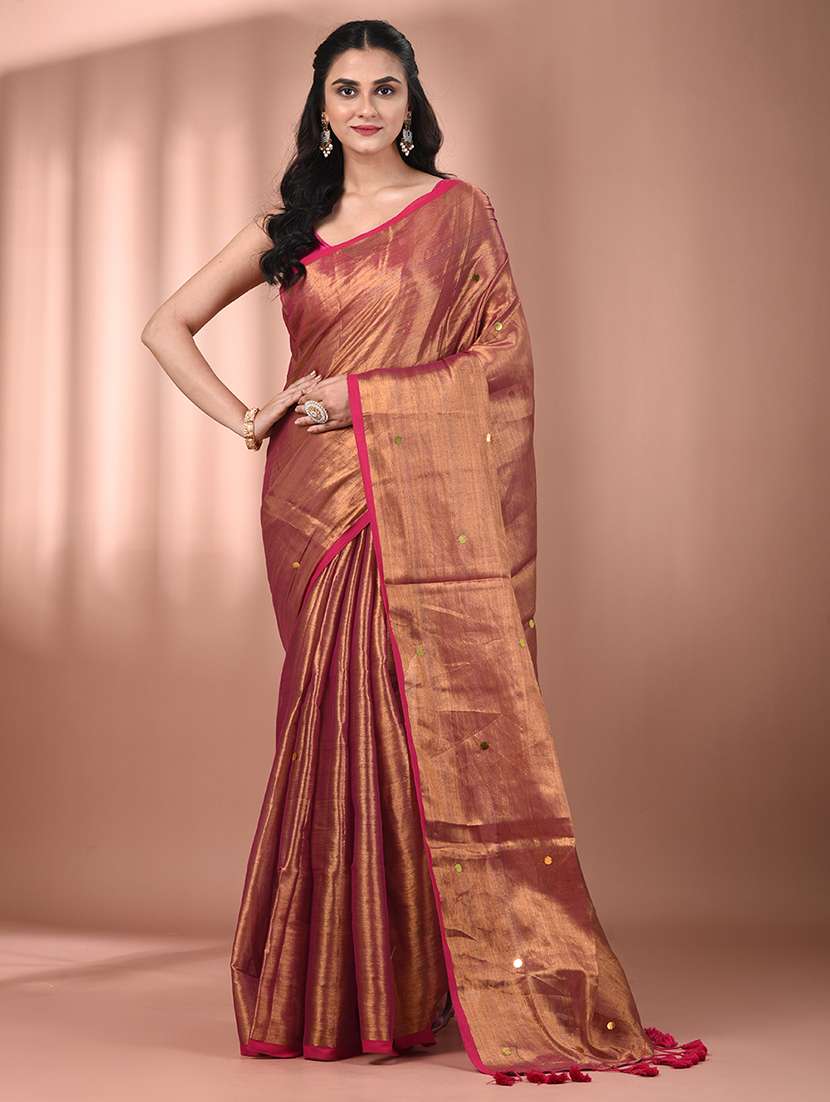 women solid with work embellished saree  with blouse
