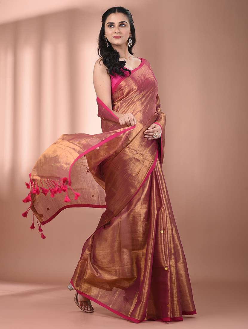 women solid with work embellished saree  with blouse - 21908349 -  Standard Image - 2