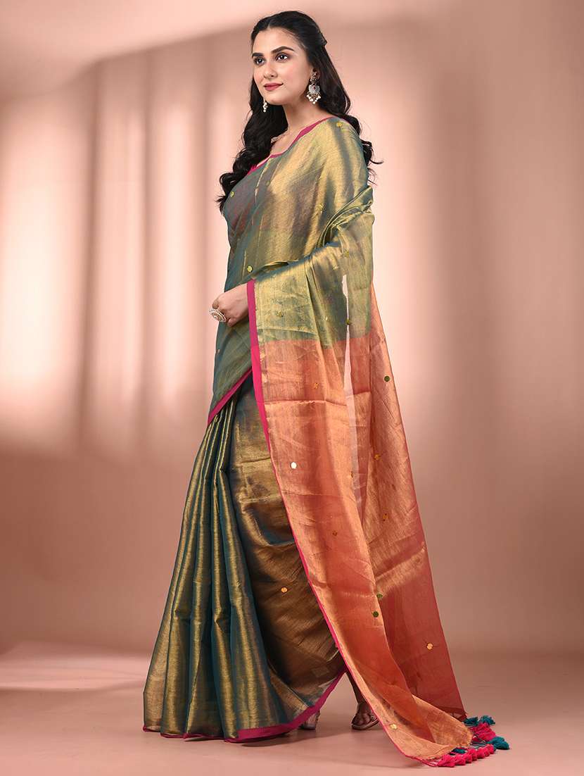 women solid with work embellished saree  with blouse - 21908354 -  Standard Image - 2