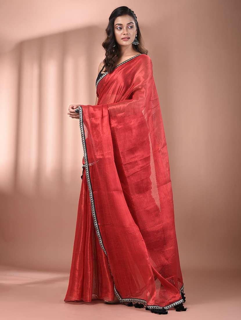 women solid casual wear saree with blouse - 21908407 -  Standard Image - 2