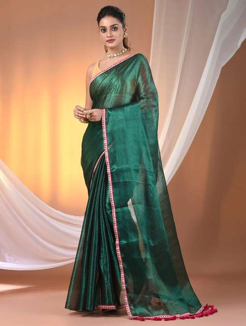 women solid casual wear saree with blouse - 21908408 - Standard Image - 0