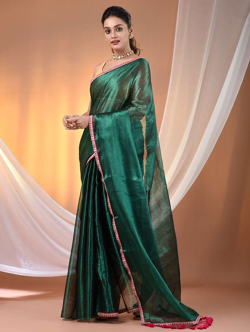women solid casual wear saree with blouse - 21908408 - Standard Image - 2
