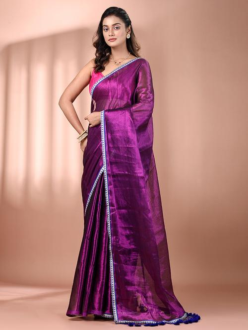 women solid casual wear saree with blouse - 21908409 - Standard Image - 0