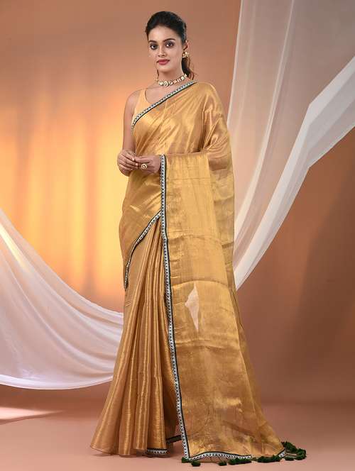 women solid casual wear saree with blouse - 21908413 -  Standard Image - 0