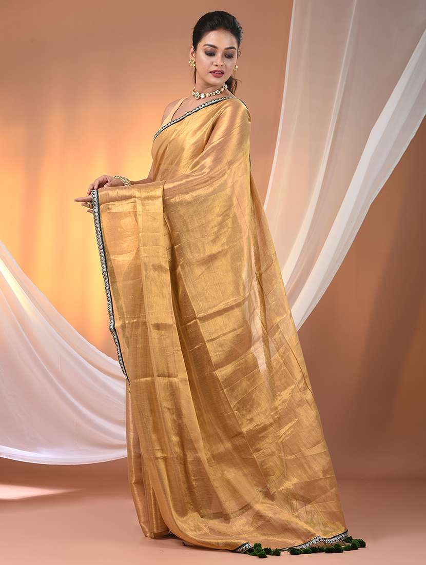 women solid casual wear saree with blouse - 21908413 -  Standard Image - 2