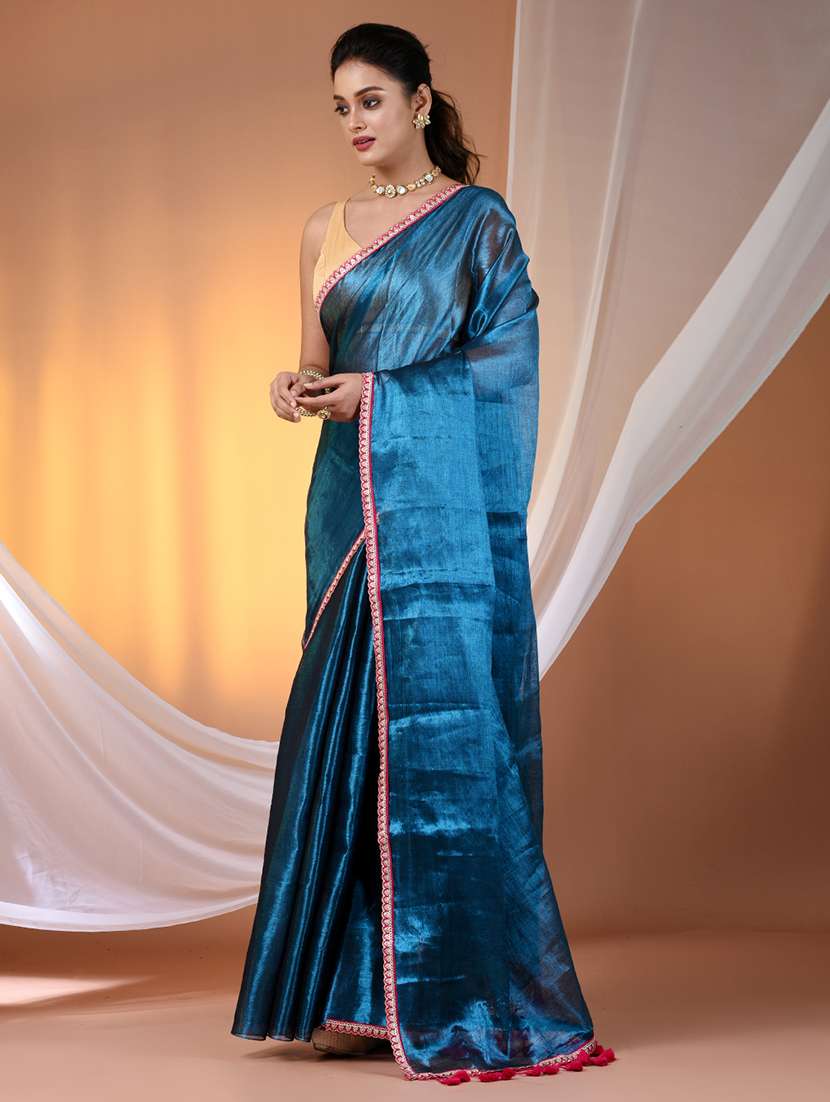 women solid casual wear saree with blouse - 21908418 -  Standard Image - 2