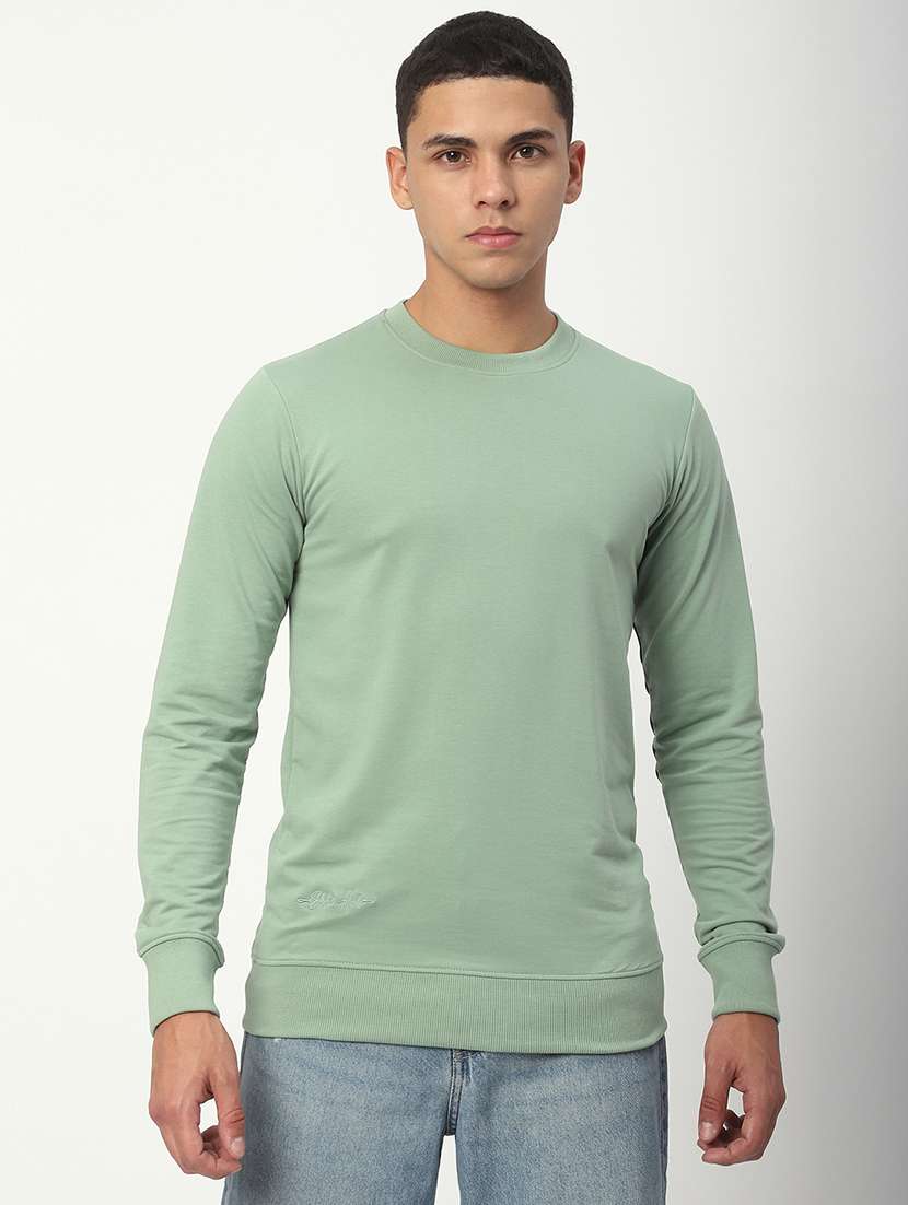 men solid long sleeve regular fit t-shirt