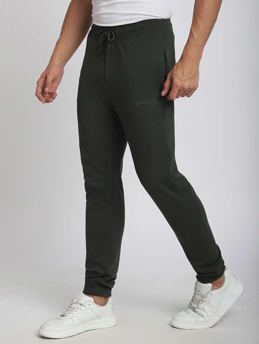 men solid mid rise regular fit jogger - 21908792 -  Standard Image - 2