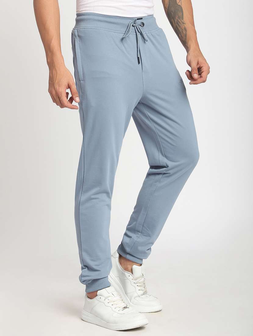 men solid mid rise regular fit jogger - 21908802 -  Standard Image - 2