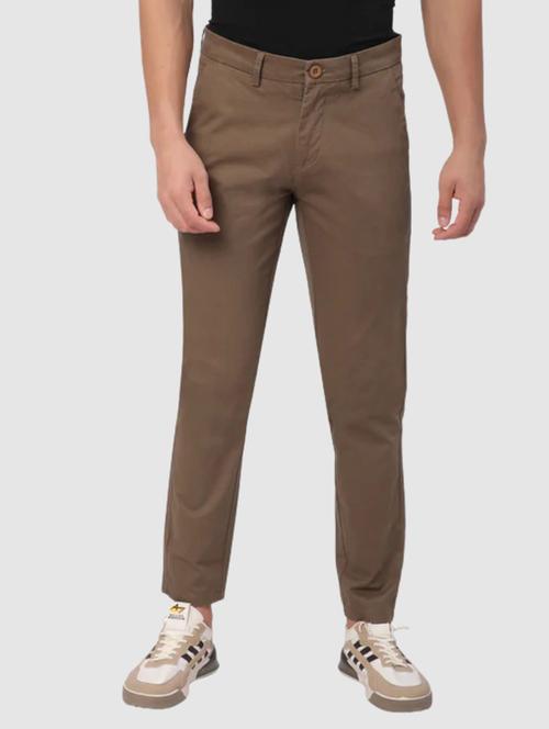 men solid mid rise chinos casual trouser - 21908809 - Standard Image - 0