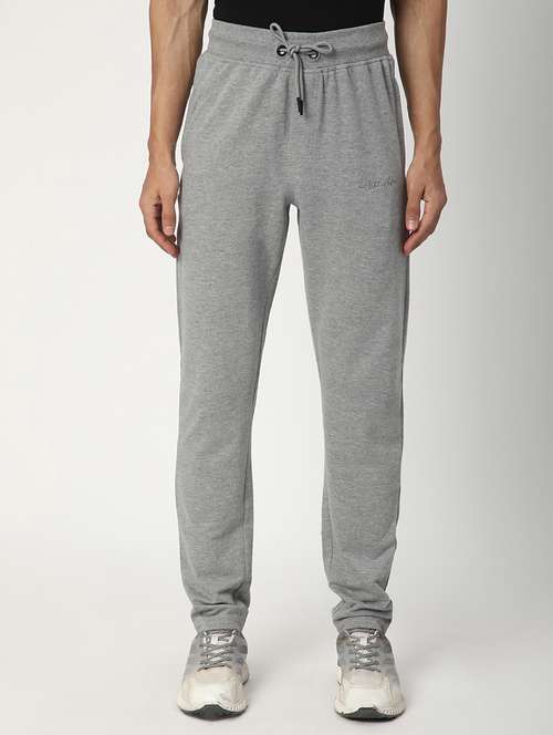 men solid mid rise full length track pant - 21908823 - Standard Image - 0