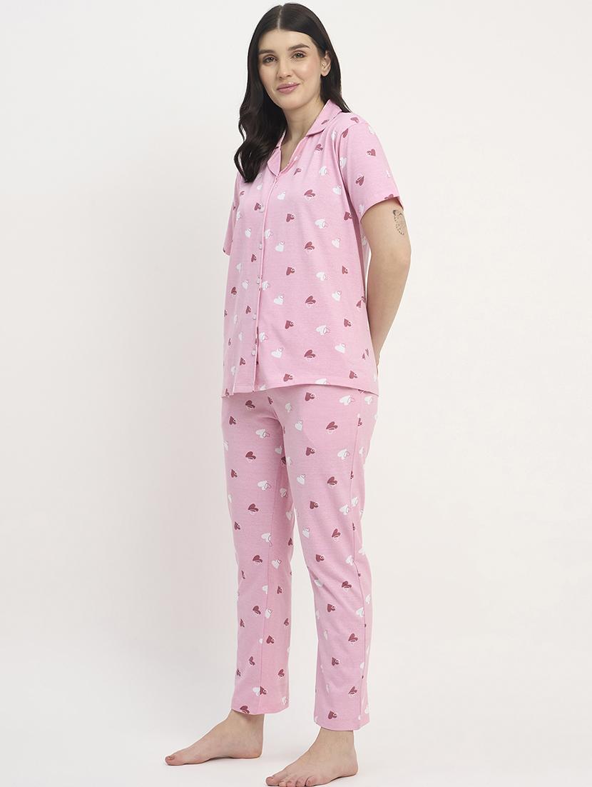 women printed nightwear pyjama set - 21908829 - Standard Image - 2