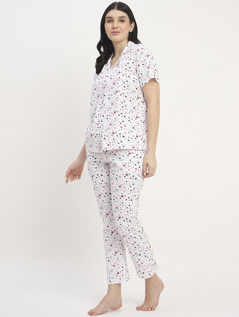 women printed nightwear pyjama set - 21908832 - Standard Image - 2