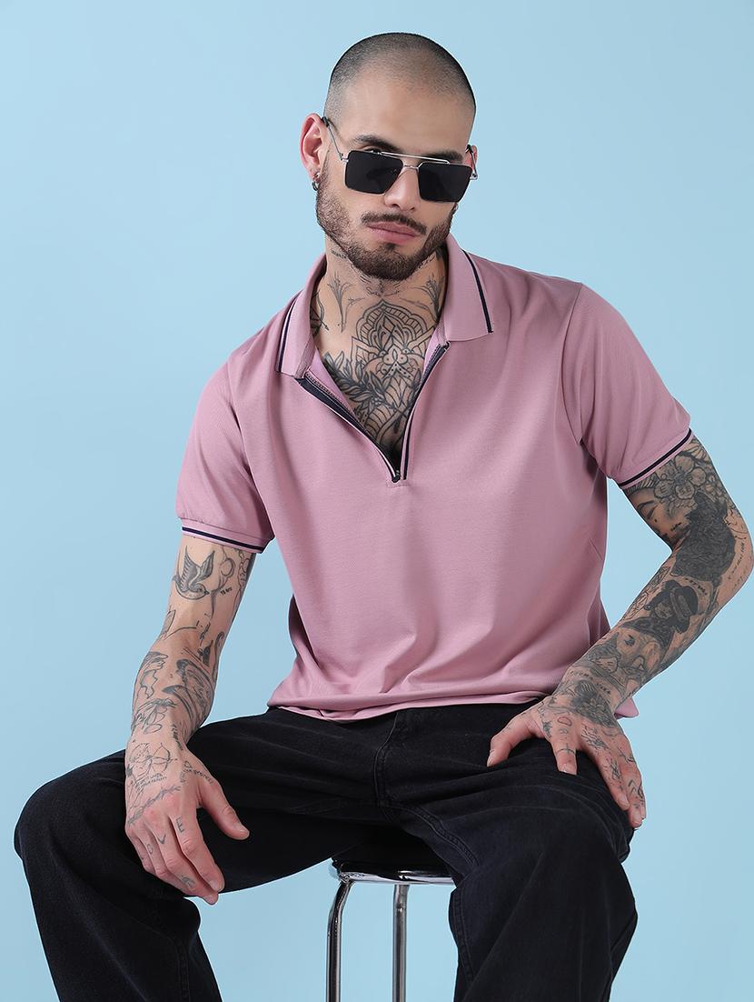 men solid short sleeve regualr fit polo t-shirt - 21908880 - Zoom Image - 0