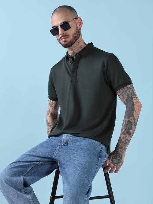 men solid short sleeve regualr fit polo t-shirt - 21908882 - Standard Image - 0