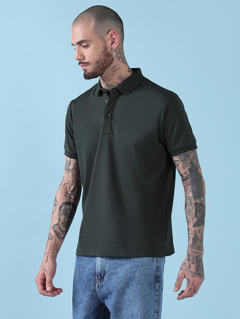 men solid short sleeve regualr fit polo t-shirt - 21908882 - Standard Image - 2