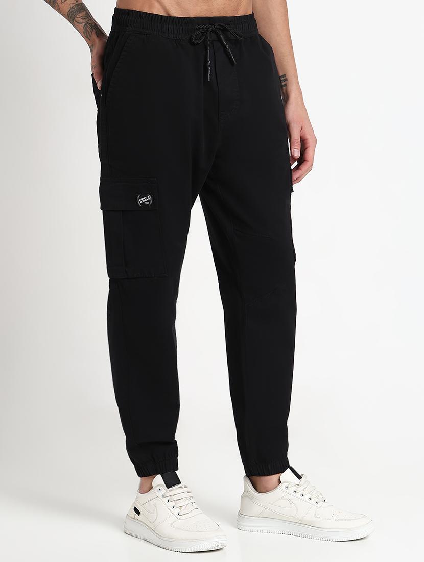 men solid mid rise relaxed fit jogger - 21908893 - Standard Image - 2