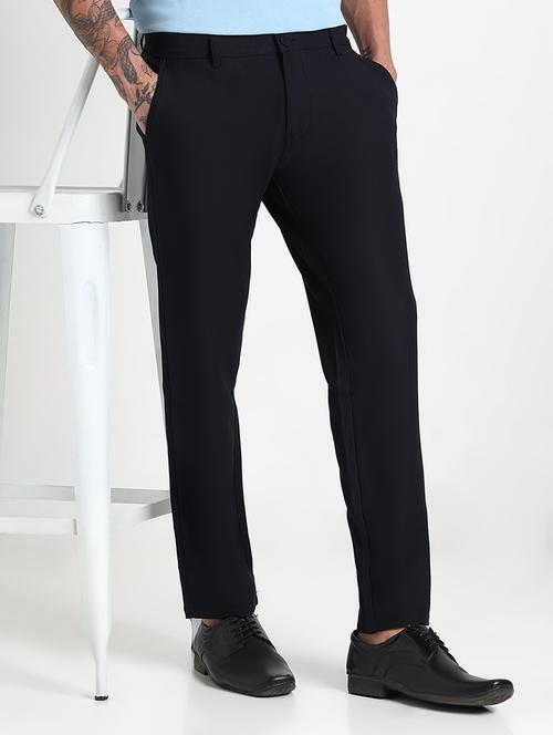 men solid mid rise flat front chinos - 21908913 - Standard Image - 0