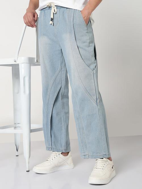 men solid mid rise straight fit jean - 21908972 - Standard Image - 0