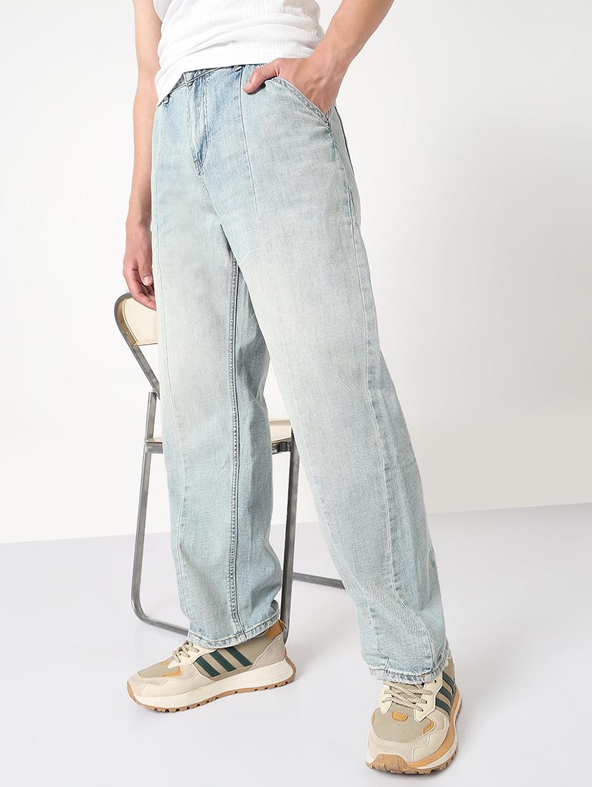 men solid mid rise straight fit jean - 21908973 -  Zoom Image - 0