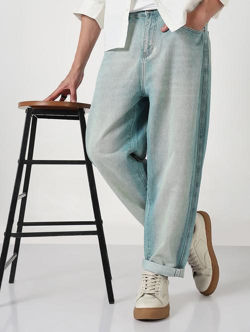 men solid mid rise baggy jean - 21908974 - Standard Image - 0
