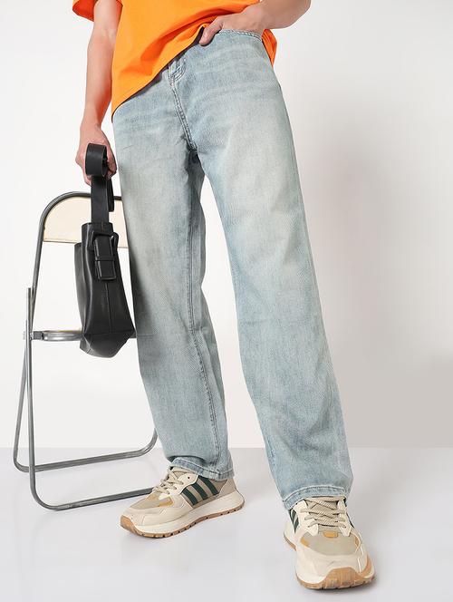 men solid mid rise straight fit jean - 21908986 -  Standard Image - 0