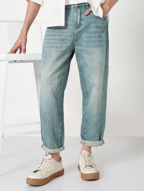 men solid mid rise baggy jean - 21908996 - Standard Image - 0