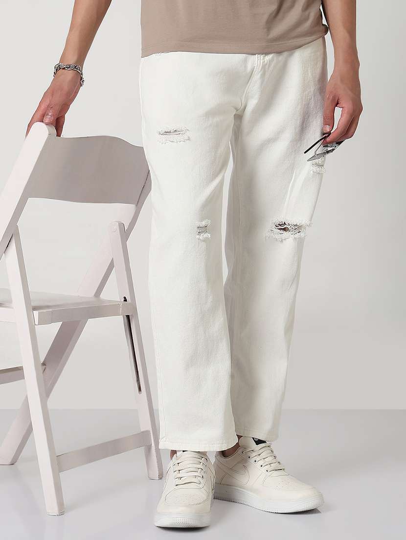 men distressed mid rise straight fit jean - 21908998 - Zoom Image - 0