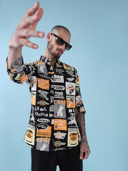 men printed long sleeve regular fit casual shirt - 21909013 -  Standard Image - 0