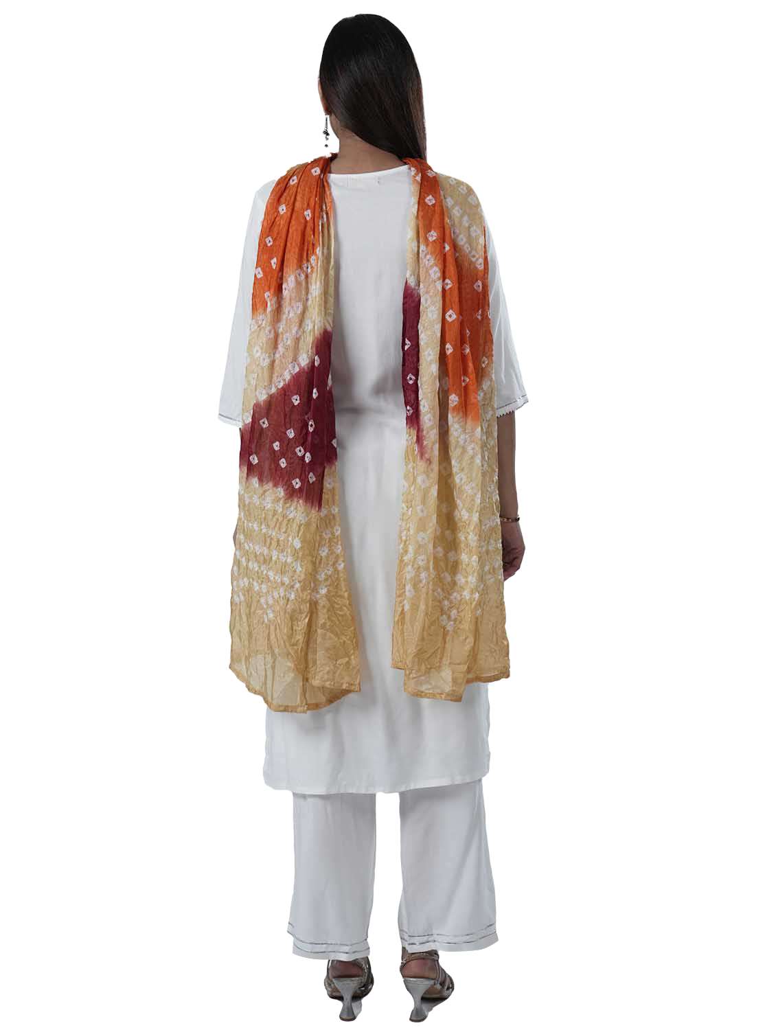 women three quarter sleeve kurta pant with dupatta set - 21909099 -  Standard Image - 2