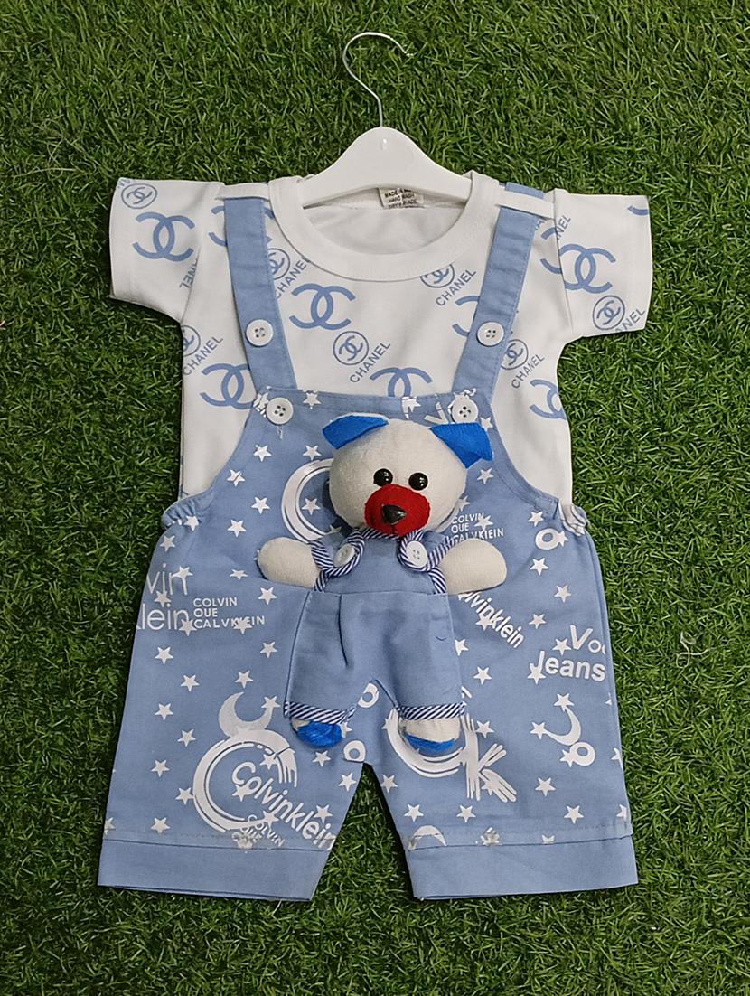 boys printed t-shirt & dungarees sets - 21909285 - Zoom Image - 0