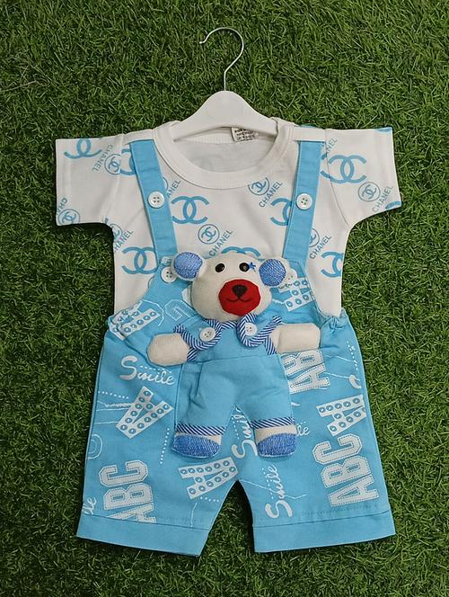 boys printed t-shirt & dungarees sets - 21909291 - Standard Image - 0
