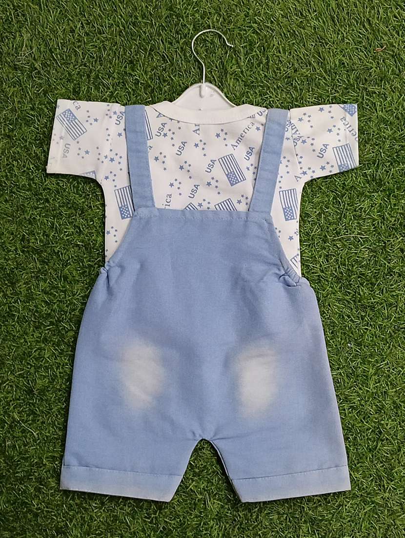 boys printed t-shirt & dungarees sets  - 21909298 -  Standard Image - 2