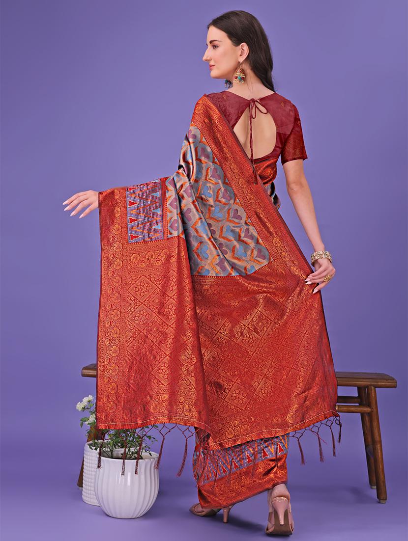 women self design banarasi saree with blouse - 21909361 - Standard Image - 2