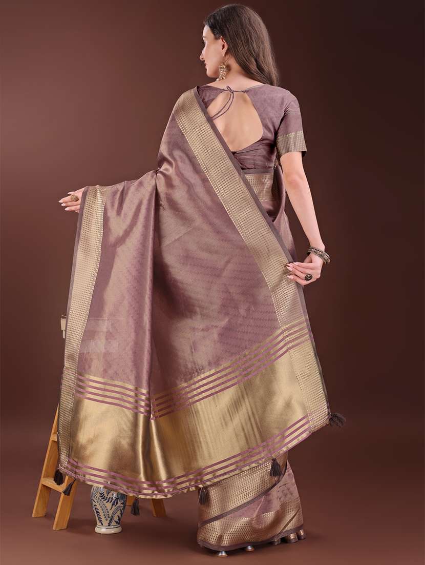 women self design bordered saree with blouse - 21909380 -  Standard Image - 2
