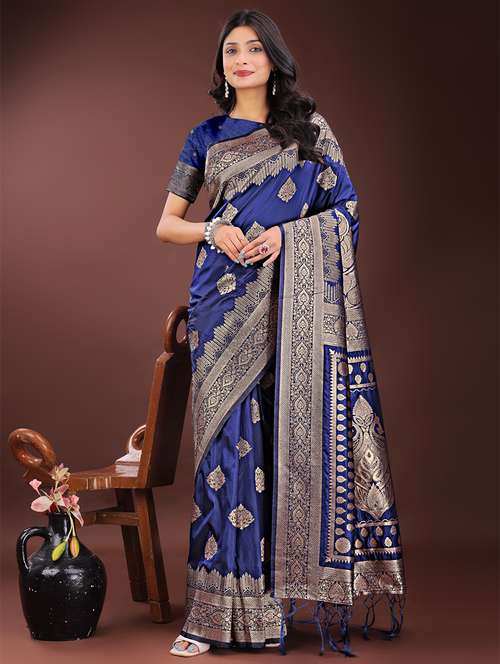 women self design banarasi saree with blouse - 21909414 - Standard Image - 0