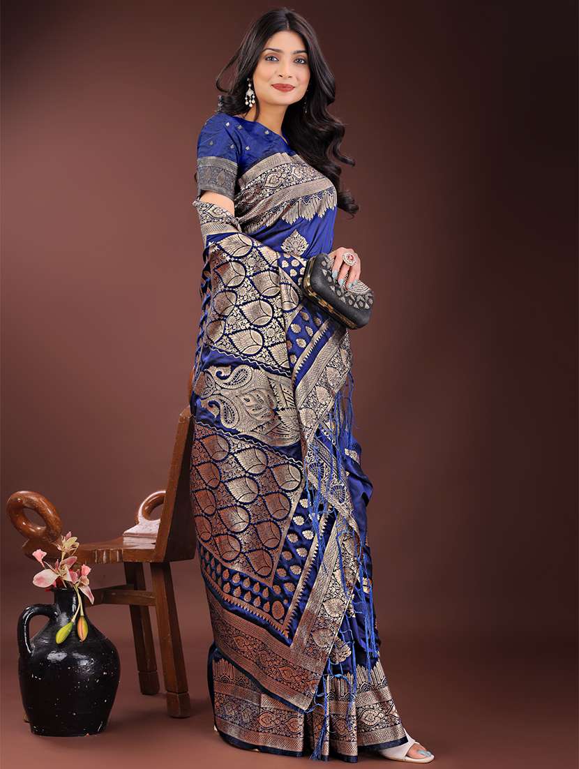 women self design banarasi saree with blouse - 21909414 - Standard Image - 2